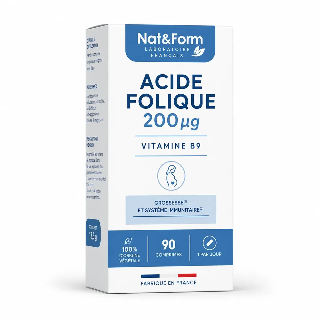 Boîte Acide Folique 200µg Nat&Form
