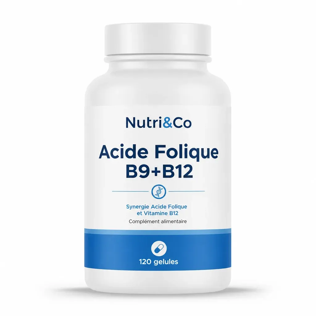 Flacon Acide Folique B9+B12 Nutri&Co
