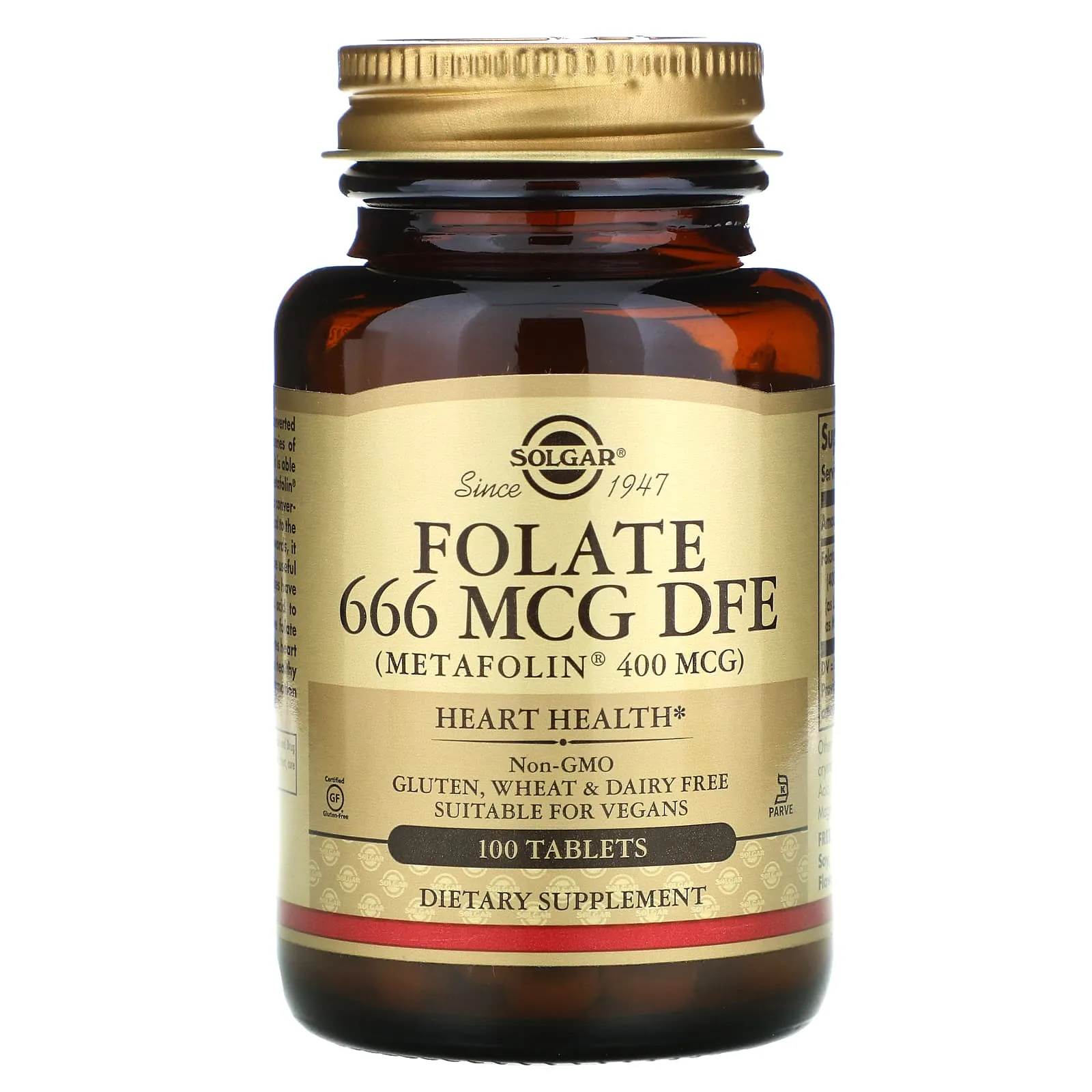 Flacon Solgar Folate 400µg Metafolin